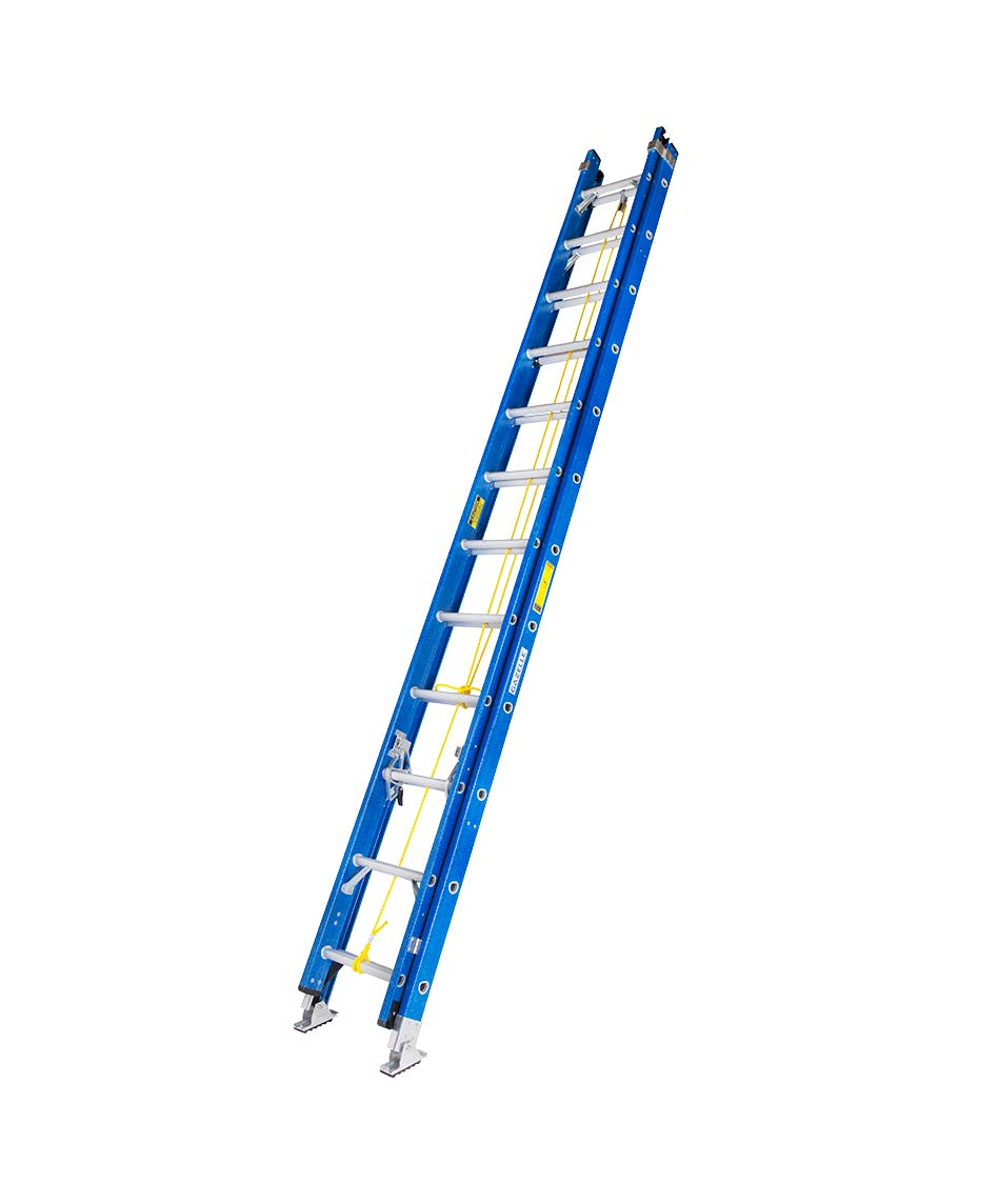 AABTools G3524 24 Ft. Fiberglass Extension Ladder w/ Lbs.; Load